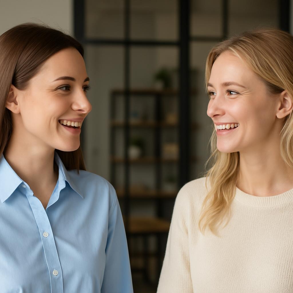 zwei frauen im gespräch